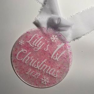 Christmas glitter ornament